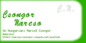 csongor marcso business card